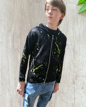 Load image into Gallery viewer, Kids Black splash hoodie
