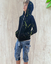 Load image into Gallery viewer, Kids Black splash hoodie
