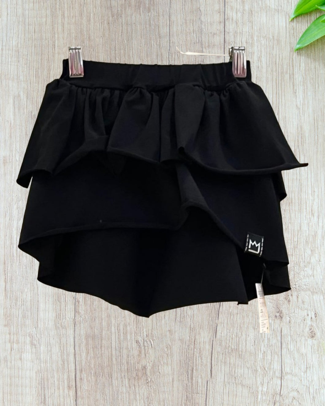 black ruffle skirt