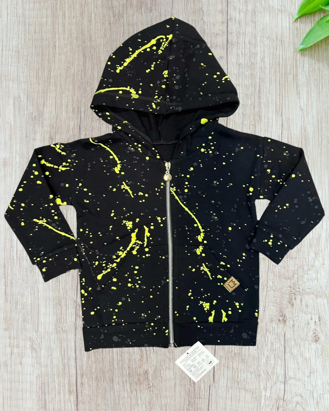 Kids Black splash hoodie