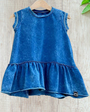 Load image into Gallery viewer, Black and Blue dress washed denim colors
