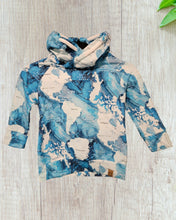 Load image into Gallery viewer, White and blue map hoodie
