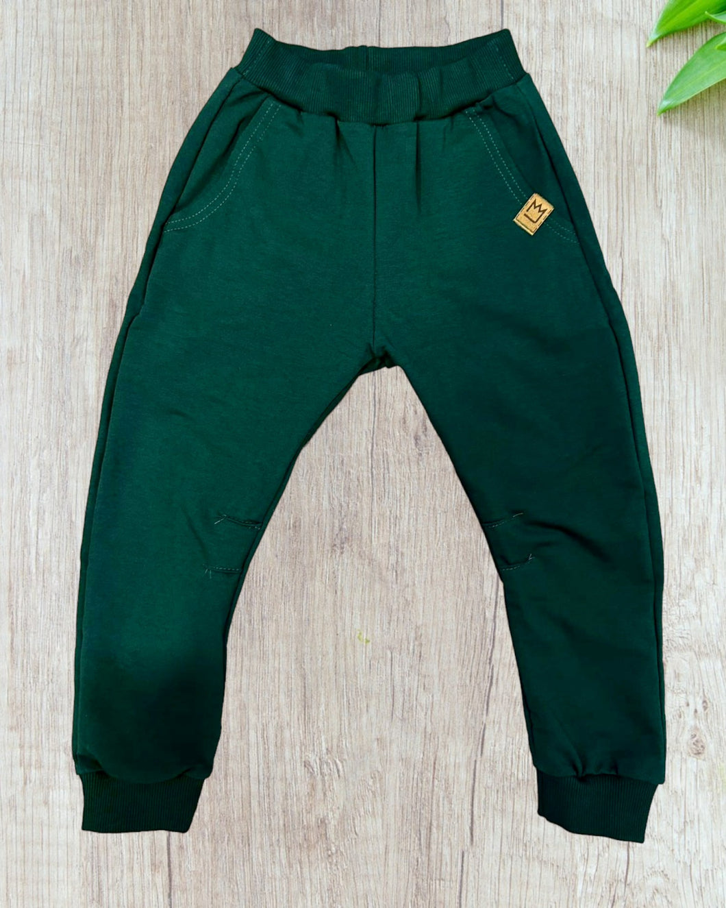 Kids dark green pants