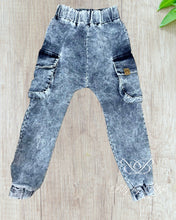 Load image into Gallery viewer, Kids washed blue color pants
