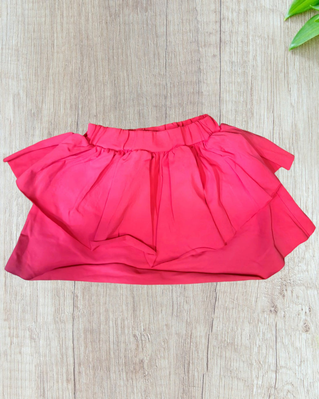 pink ruffle skirt